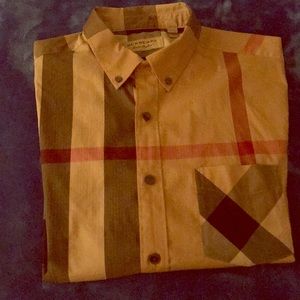 Burberry Brit Men’s short Sleeve camel shirt